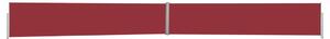Wysuwana markiza boczna na taras, 140x1200 cm, czerwona