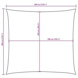 Kwadratowy żagiel ogrodowy, tkanina oxford, 3x3 m, taupe
