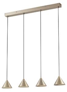 Lampa Wisząca Lucande, Rhodes, ściemnialny, metaliczny, salon, metal, nowoczesny