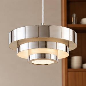 Lampa wisząca Tivra Lindby, możliwość ściemniania, chromowy / srebrny, salon / jadalnia, metal, design