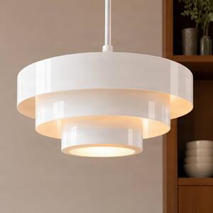 Lampa wisząca Tivra Lindby, możliwość ściemniania, biały / opal, salon / jadalnia, metal, design