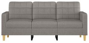 Sofa 3-osobowa, kolor taupe, 180 cm, tapicerowana tkaninÄ