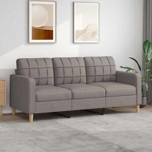 Sofa 3-osobowa, kolor taupe, 180 cm, tapicerowana tkaninÄ