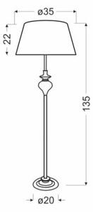 Lampa podłogowa Candellux PRIMA 51-09258 – stylowe oświetlenie do salonu