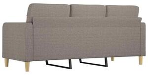 Sofa 3-osobowa, kolor taupe, 180 cm, tapicerowana tkaninÄ