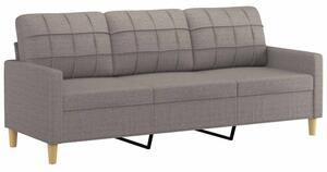 Sofa 3-osobowa, kolor taupe, 180 cm, tapicerowana tkaninÄ