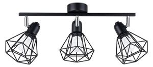Czarna lampa sufitowa ø 10 cm Varpu – Sollux