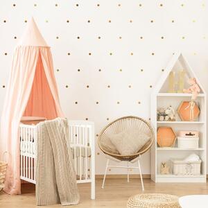 Komplet 100 naklejek ściennych w kolorze złota Ambiance Golden Points