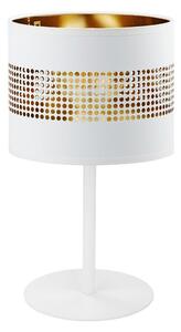 TK Lighting Lampa stołowa TAGO 1xE27/15W/230V biała/złota TK5056