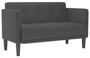 Sofa dwuosobowa czarna 111 cm tkanina