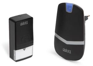 Delight Bezprzewodowy dzwonek do drzwi 230V IP44 czarny LC3357