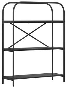Półka na książki czarny dąb 80 x 30 x 109 cm