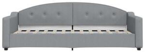 Sofa rozsuwana, jasnoszara, 90x190 cm, tkanina