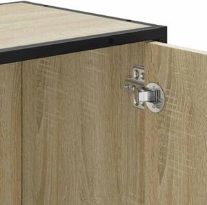 Szafka pod umywalkę łazienkową sonoma oak 65x33x60 cm drewno klejone
