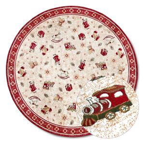 Czerwony okrągły dywan z mieszanki bawełny ze świątecznym motywem ø 160 cm Toy's Delight Red Christmas – Villeroy&Boch