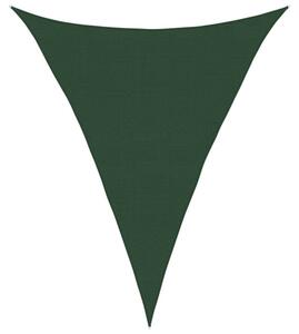 Żagiel przeciwsłoneczny, 160 g/m², ciemnozielony, 4x5x5 m, hdpe