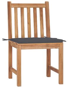 Krzesła ogrodowe z poduszkami, 2 szt., lite drewno tekowe