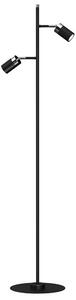 Milagro Lampa podłogowa JOKER 2xGU10/25W/230V czarny/błyszczący chrom MI1683