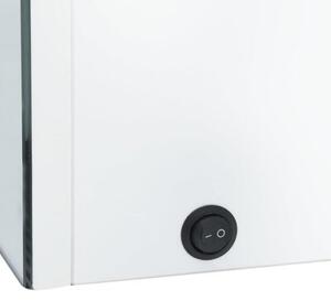 Szafka łazienkowa z lustrem i LED, lśniąca biel, 50x14x60 cm