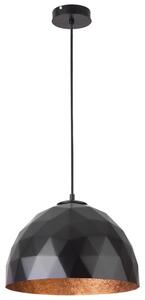 Sigma Żyrandol na lince DIAMENT 1xE27/60W/230V śr. 35 cm czarny/miedź SI0024
