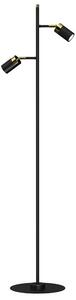 Milagro Lampa podłogowa JOKER 2xGU10/25W/230V czarny/guldfarvet MI1687