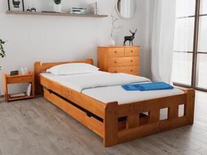 Łóżko Naomi podwyższone 90 x 200 cm, olcha Stelaż: Ze stelażem listwowym elastycznym, Materac: Bez materaca