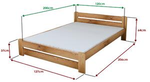 Łóżko Laura 120 x 200 cm, olcha Stelaż: Ze stelażem listwowym elastycznym, Materac: Bez materaca