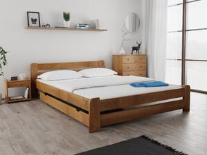 Łóżko Laura 140 x 200 cm, dąb Stelaż: Ze stelażem listwowym rolowanym, Materac: Bez materaca