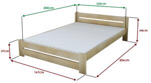 Łóżko Laura 160x200 cm, sosna Stelaż: Ze stelażem listwowym elastycznym, Materac: Bez materaca