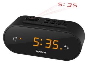 Sencor Sencor - Radiobudzik z wyświetlaczem LED i projektorem 5W/230V czarny FT0307