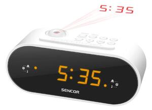 Sencor Sencor - Radiobudzik z wyświetlaczem LED i projektorem 5W/230V biały FT0308