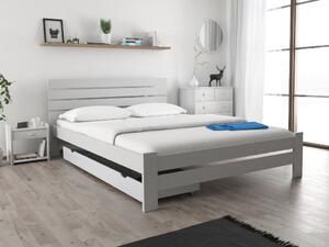 Łóżko PARIS podwyższone 160 x 200 cm, białe Stelaż: Ze stelażem listwowym elastycznym, Materac: Bez materaca