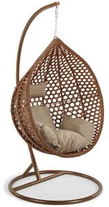 Fotel wiszący kokon BALI - brązowy