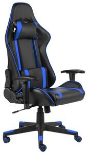 Obrotowy fotel gamingowy, niebieski, PVC