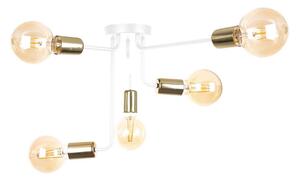 Keter Lighting Plafon NIXO 5xE27/60W/230V biały/guldfarvet NA0321