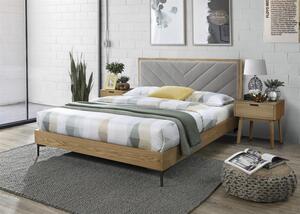 Szare nowoczesne łóżko GUTULIA 160 x 200 cm
