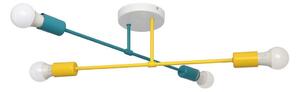 Helam Surface-mounted żyrandol CAMBRIDGE 4xE27/20W/230V niebieski/żółty HE1114