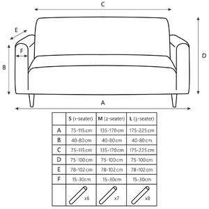 Elastyczny pokrowiec na 2-osobową sofę LARSI bordowy