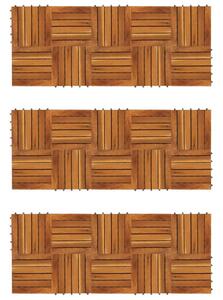 Drewniane płytki tarasowe, 30 x 30 cm, akacja, 30 szt