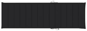 Poduszka na leżak, czarna, 200x60x3 cm, tkanina