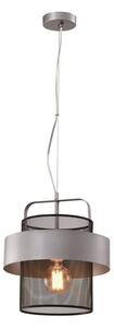 Metalowa lampa wisząca w czarno-srebrnym kolorze ø 30 cm Fiba – Candellux Lighting