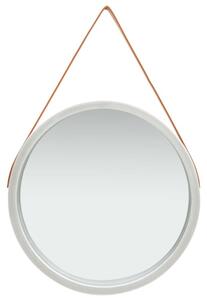 Lustro Åcienne na pasku, 60 cm, srebrne