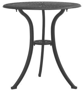 Stół ogrodowy, czarny, 62x62x65 cm, odlewane aluminium