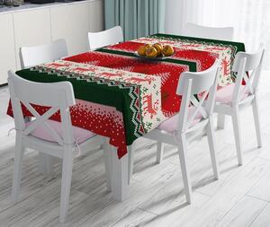 Świąteczny obrus z domieszką bawełny Minimalist Cushion Covers Merry Christmas, 140x180 cm