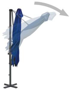 Parasol wiszący z aluminiowym słupkiem, 250x250 cm, niebieski