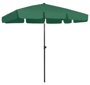 Parasol plażowy, zielony, 200x125 cm