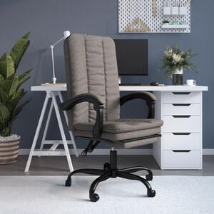 Rozkładany fotel biurowy, kolor taupe, obity tkaniną