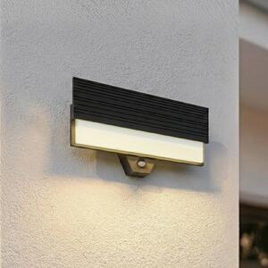 Lampa zewnętrzna z czujnikiem ruchu Melira Lucande, czarny, aluminium, nowoczesny