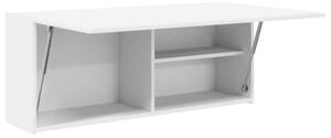 Wisząca szafka łazienkowa, biała, 100x25x40 cm