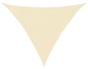 Żagiel przeciwsłoneczny, 160 g/m², kremowy, 2,5x2,5x3,5m, hdpe